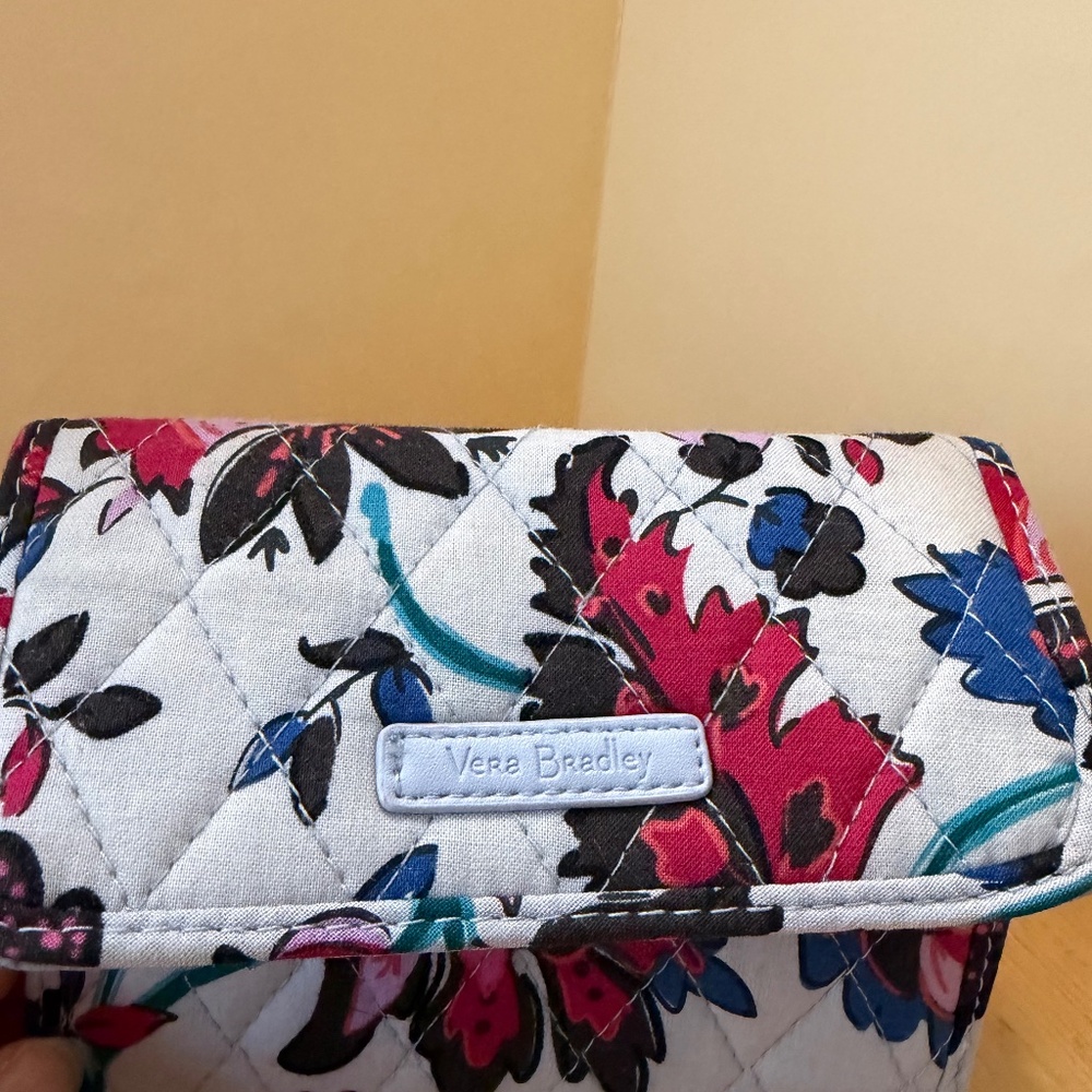 Vera Bradley Women's Cotton Euro Wallet Vineyard Floral